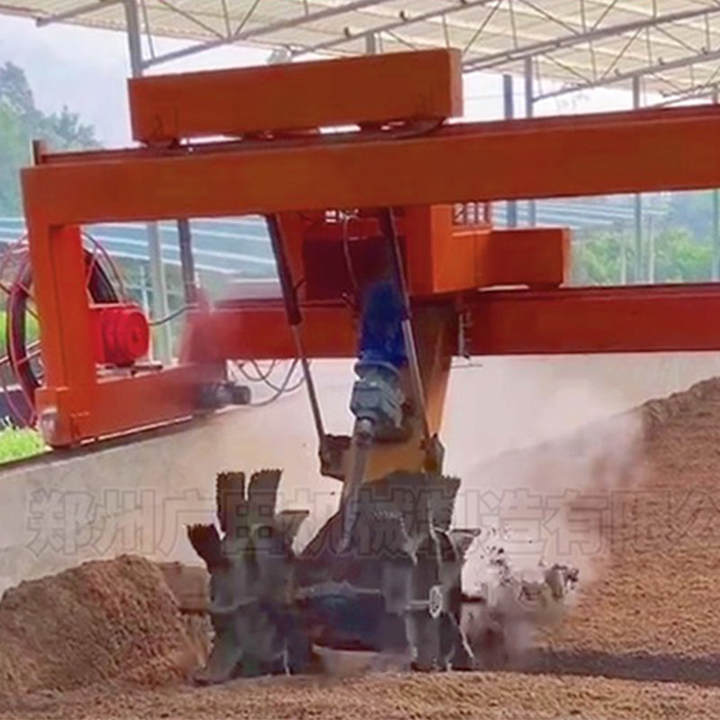 pengyao Large-Span Wheel-Type Turning Machine Special for Organic Fertilizer Fermentation