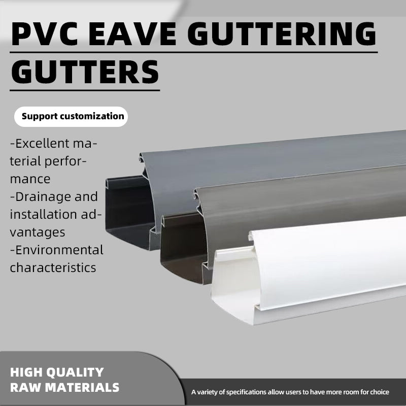 shunshui PVC eaves gutter, eaves trough. It is used for the drainage of the eaves of villas(Please consult customer service for pricing)