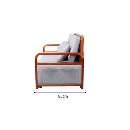 minghao Foldable solid wood sofa bed dual-purpose double 1.6 m multifunctional living room small 1.9 telescopic bed begonia wood(Please consult customer service for pricing)