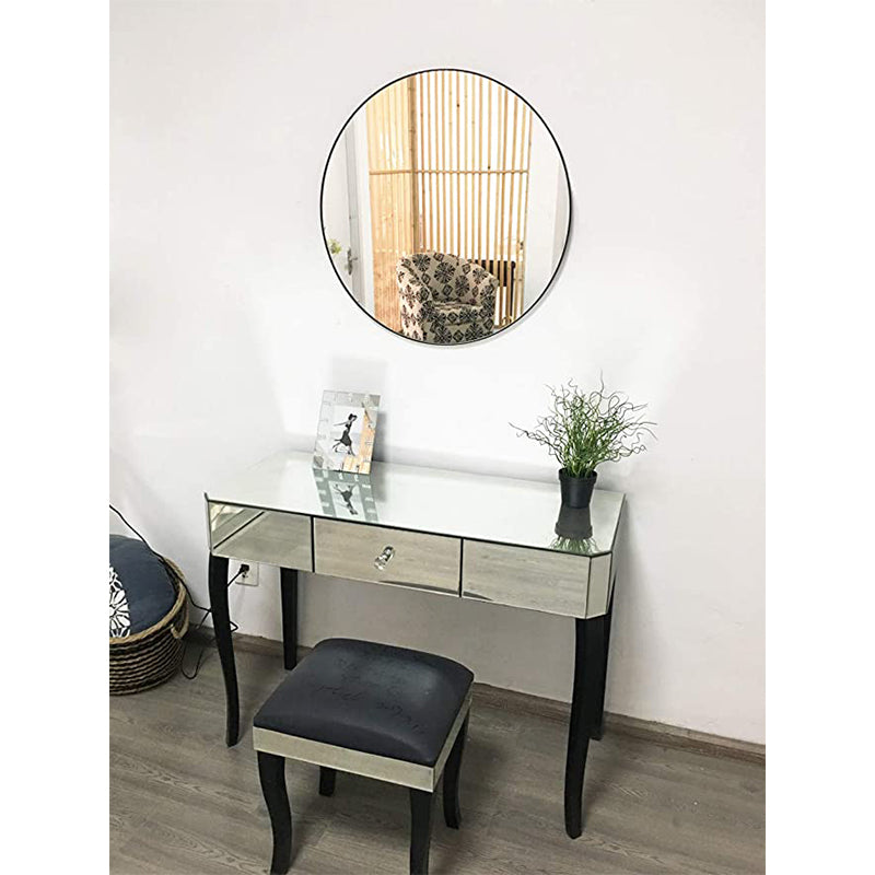 huaguan Circle Round Wall Mirror Black Painting with 4mm Silver Mirror 70 * 70cm