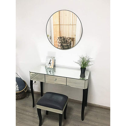 huaguan Circle Round Wall Mirror Black Painting with 4mm Silver Mirror 70 * 70cm