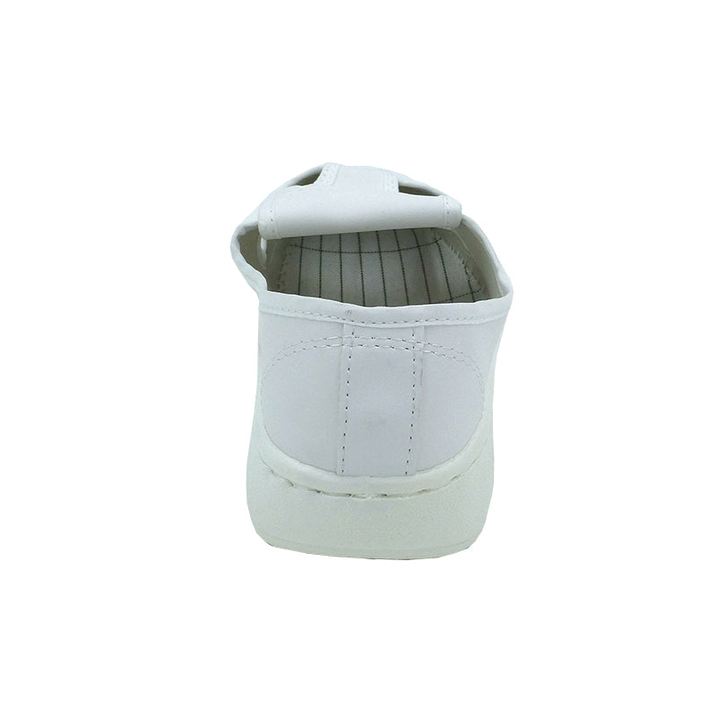 tonghuasheng Anti-static SPU white leather four-hole shoes thick soft sole 710 factory shoes clean room purification shoes single shoes