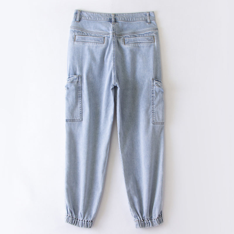 xinya Casual Pants Jeans C2016-15J  Skinny Jeans Light Blue Jeans Design Sense Jeans