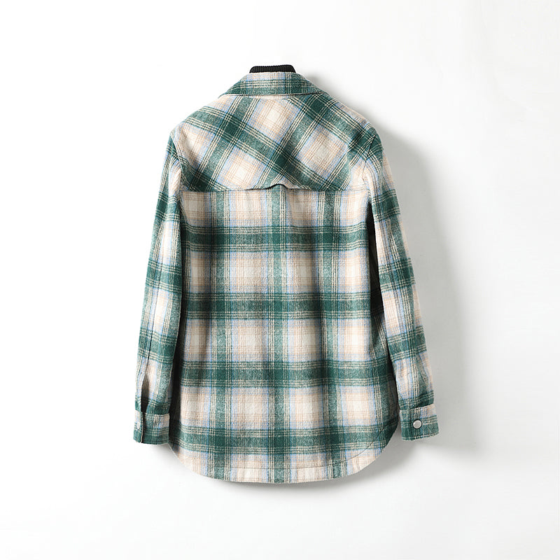 minwang Plaid blouse 01GL6081