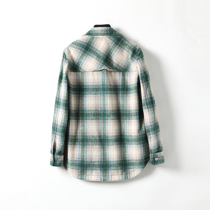 minwang Plaid blouse 01GL6081