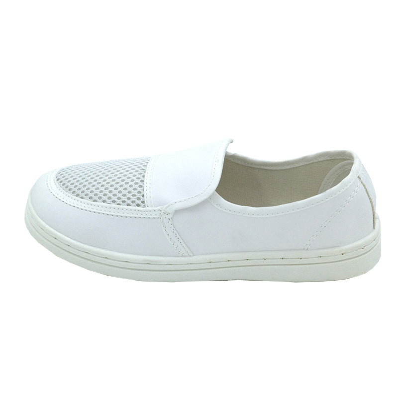 tonghuasheng  Anti-static white leather single hole mesh shoes PVC mesh shoes 614 dust-free work shoes
