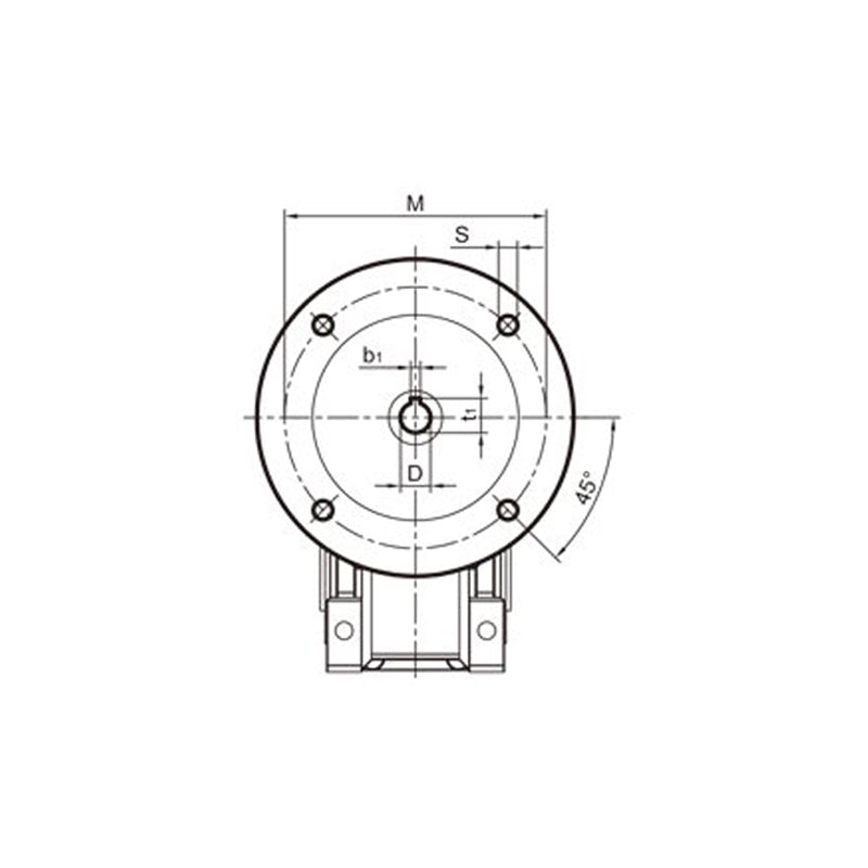 xuanli SKM58B Hypoid Reducer 2-stage Drive Belt Input Method