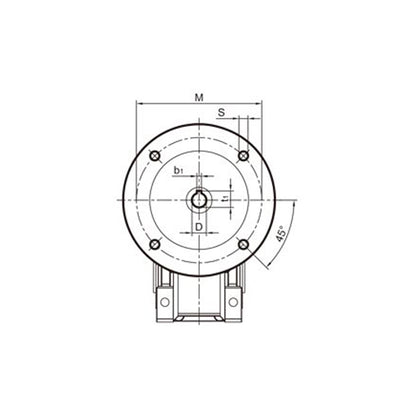 xuanli SKM58B Hypoid Reducer 2-stage Drive Belt Input Method