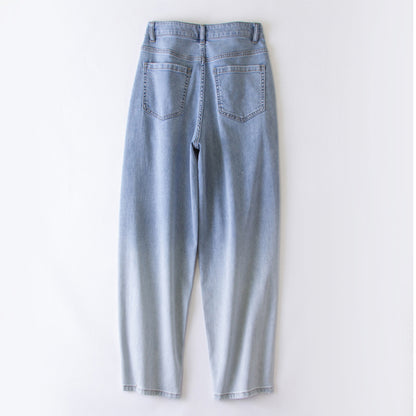 xinya Casual Pants Jeans X016J New Versatile Jeans Gradient Perforated Jeans Design Sense Jeans