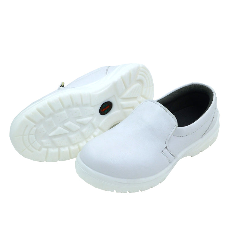 tonghuasheng Anti-static PU white dust-free safety shoes 8808 steel Baotou anti-smashing toe protection dust-proof labor protection shoes factory