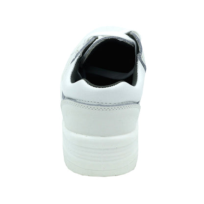 tonghuasheng Anti-static PU white lace-up safety shoes 2008 metal Baotou dust-free laboratory safety shoes