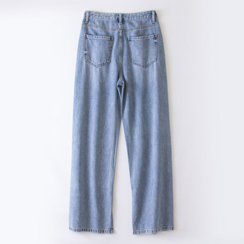 xinya Casual Pants Jeans  C2005-1J Pear shaped body pants, light blue denim design, high waisted jeans