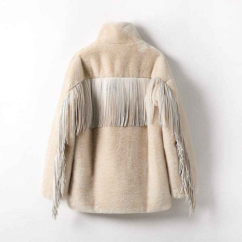 minwang Super Soft Rabbit Hair Blouse 4679