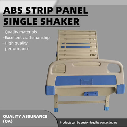 huiteng ABS Strip Panel Single-Crank Medical Nursing Bed with Adjustable Guardrails 2060*900*500