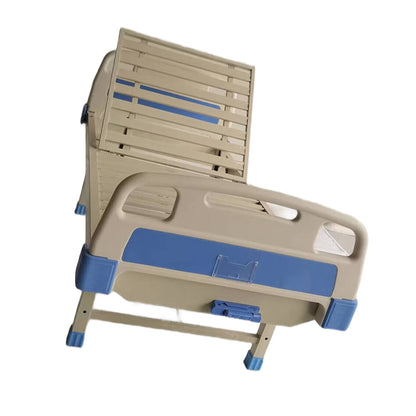 huiteng ABS Strip Panel Single-Crank Medical Nursing Bed with Adjustable Guardrails 2060*900*500