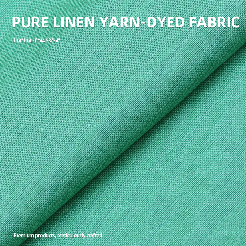 zhongchang Pure linen yarn-dyed fabric with natural texture Moisture-wicking and breathable L14*L14 50*44 53/54"(Please consult customer service for pricing)