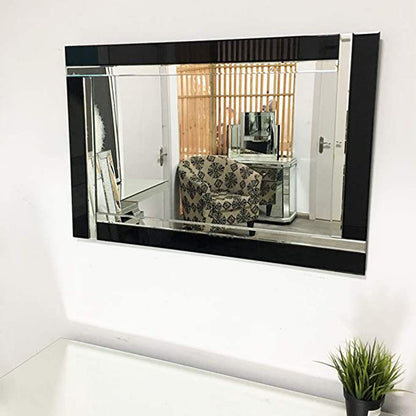huaguan Rectangular Wall mirror with Black Bevelled Edge 60 * 90cm