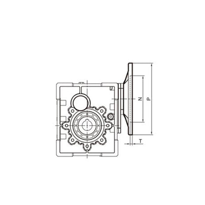 xuanli SKM58B Hypoid Reducer 2-stage Drive Belt Input Method