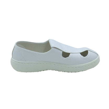 tonghuasheng Anti-static SPU white leather four-hole shoes thick soft sole 710 factory shoes clean room purification shoes single shoes