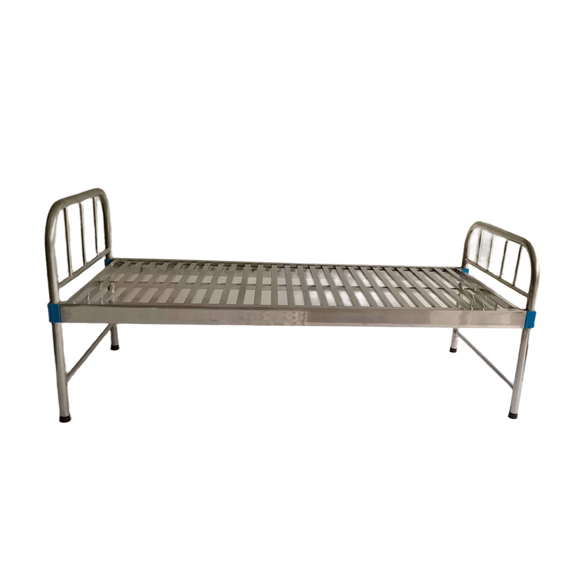 huiteng Stainless Steel Flat Medical Nursing Bed with Guardrails 2060*900*500