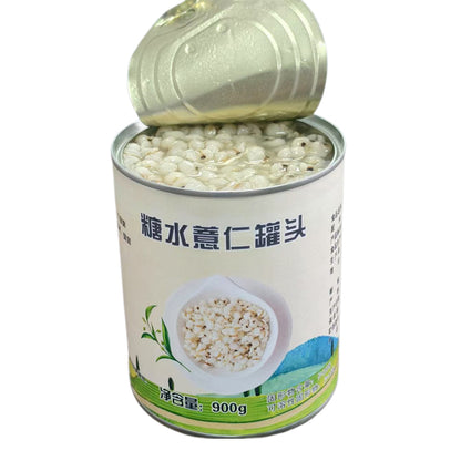 mingzhong Canned coix seed, nutritious breakfast, instant drink, sweetened coix seed, dessert ingredient, milk tea accessory  900g×12cans