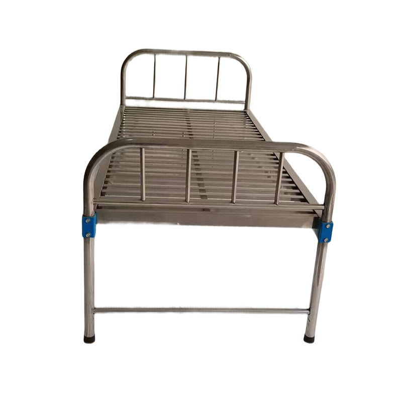 huiteng Stainless Steel Flat Medical Nursing Bed with Guardrails 2060*900*500