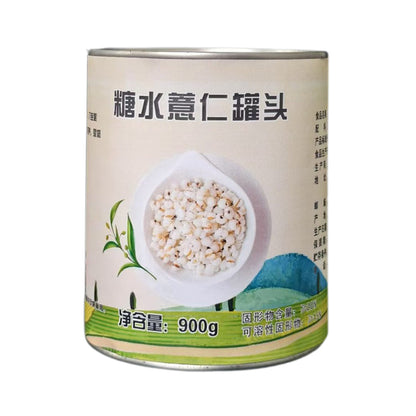 mingzhong Canned coix seed, nutritious breakfast, instant drink, sweetened coix seed, dessert ingredient, milk tea accessory  900g×12cans
