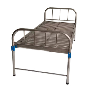 huiteng Stainless Steel Flat Medical Nursing Bed with Guardrails 2060*900*500