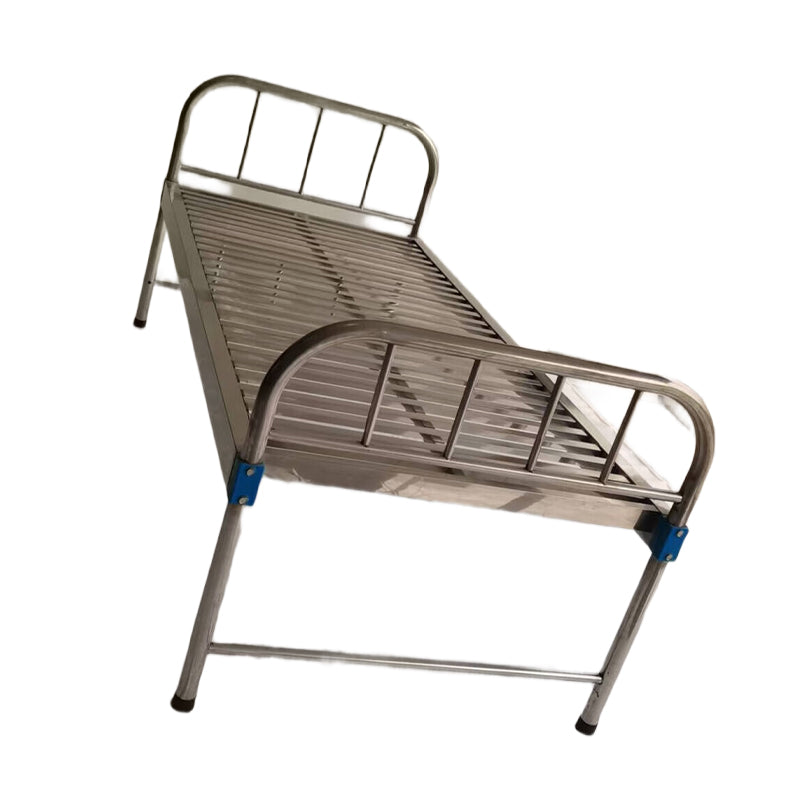 huiteng Stainless Steel Flat Medical Nursing Bed with Guardrails 2060*900*500