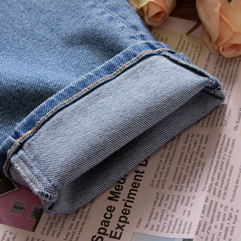xinya Casual Pants Jeans X014JJ  New Versatile Jeans with Perforated Jeans Design Sense Jeans