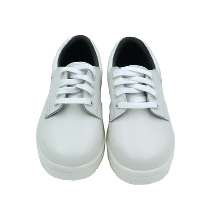 tonghuasheng Anti-static PU white lace-up safety shoes 2008 metal Baotou dust-free laboratory safety shoes