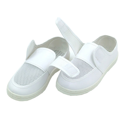 tonghuasheng Anti-static leather cable-stayed mesh shoes PVC hook and loop mesh shoes 615 breathable factory shoes