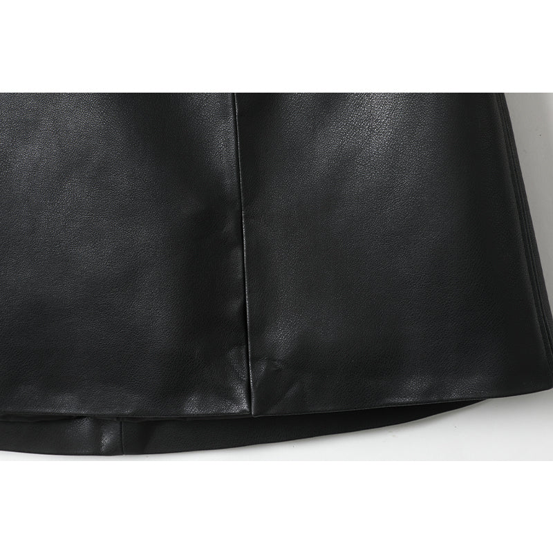 minwang PU Skirt 13MA0104