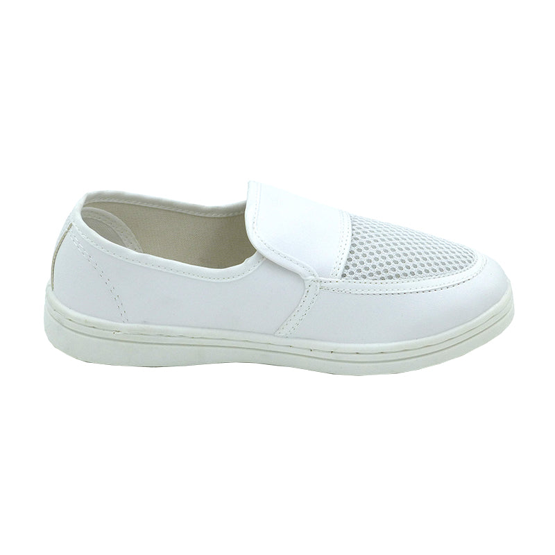 tonghuasheng  Anti-static white leather single hole mesh shoes PVC mesh shoes 614 dust-free work shoes