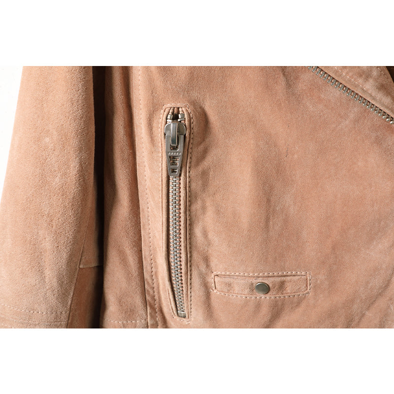 minwang Women's Leather Jacket 73K-9269