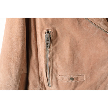 minwang Women's Leather Jacket 73K-9269