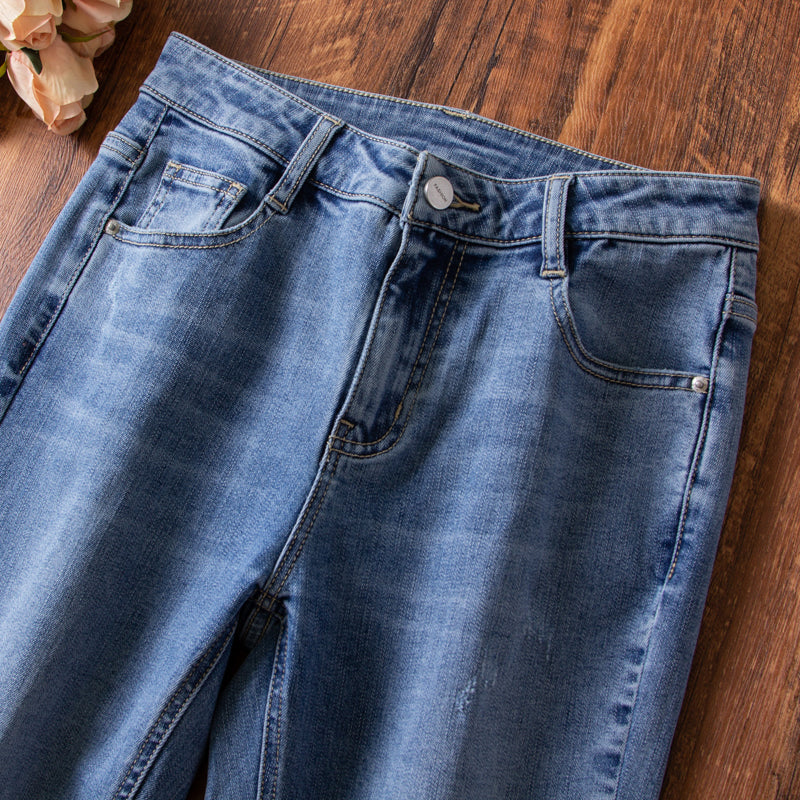 xinya Casual Pants Jeans C2016-5J  New Versatile Jeans Straight Leg Jeans Design Sense Jeans