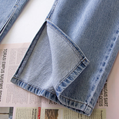 xinya Casual Pants Jeans  C2005-1J Pear shaped body pants, light blue denim design, high waisted jeans