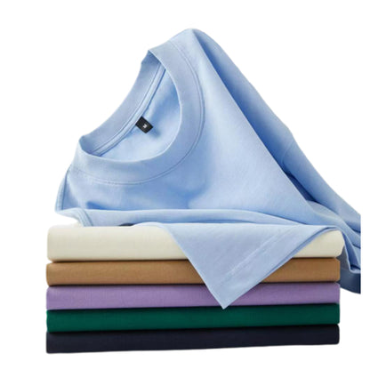 Jier Trendy brand oversized drop shoulder pure cotton T-shirt GL46-78015, a thin summer style crew neck short sleeved top