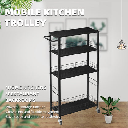 xida Movable kitchen trolley, iron storage rack with wheels(Please consult customer service for pricing)
