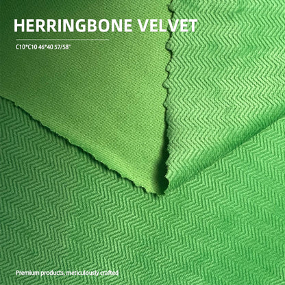 zhongchang Herringbone Flannel Fabric Autumn/Winter Vintage-Style Fabric Warmth Retention C10*C10 46*40 57/58"(Please consult customer service for pricing)
