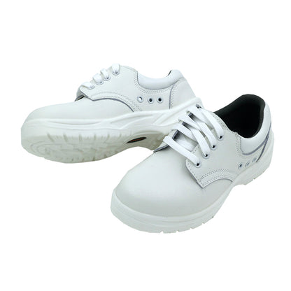 tonghuasheng Anti-static PU white lace-up safety shoes 2008 metal Baotou dust-free laboratory safety shoes