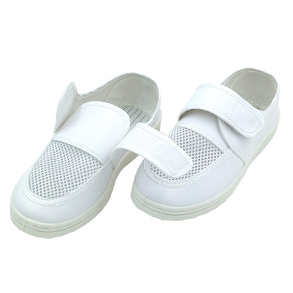 tonghuasheng Anti-static leather cable-stayed mesh shoes PVC hook and loop mesh shoes 615 breathable factory shoes