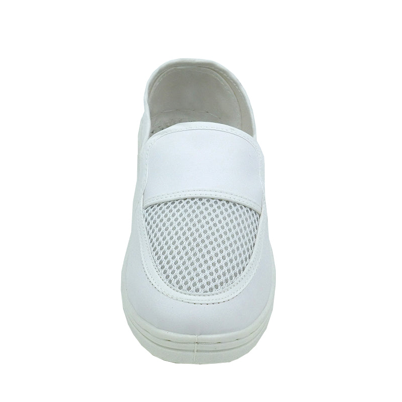 tonghuasheng  Anti-static white leather single hole mesh shoes PVC mesh shoes 614 dust-free work shoes