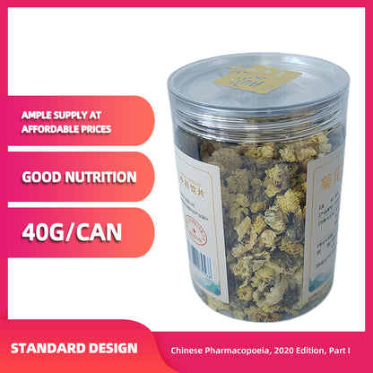 qirentang Chrysanthemum morifolium Ramat. var. Hangzhou, which is used to dispel wind - heat, clear away heat - toxicity, and relieve heart - fire 120 cans