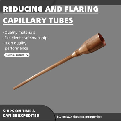 sancai Variable-diameter flared capillary tube with high precision, seamless connection and anti-leakage. φ3.65-φ2.25-L, flared port φ9.25 (Please consult customer service for pricing)