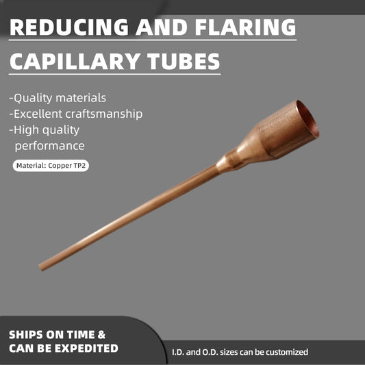 sancai Variable-diameter flared capillary tube with high precision, seamless connection and anti-leakage. φ3.65-φ2.25-L, flared port φ9.25 (Please consult customer service for pricing)
