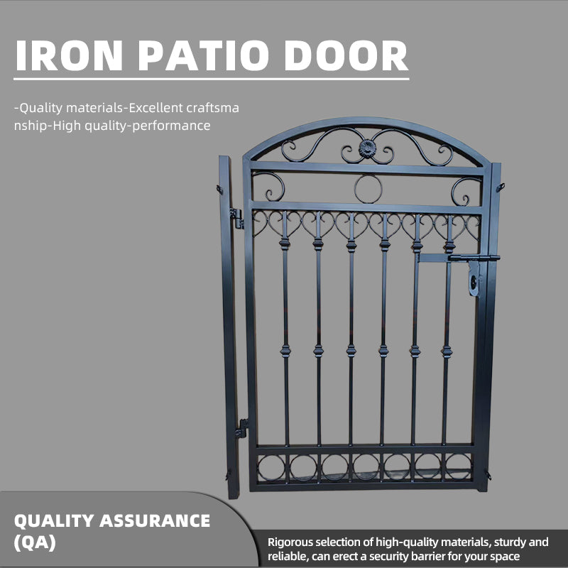 hengze Wrought Iron Garden Gate Customization Rust Sun Resistant European Carving Villa Garden Entry Gate(Please consult customer service for pricing)
