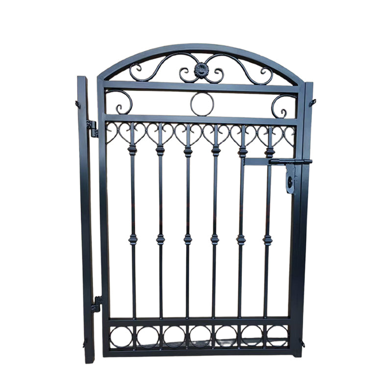 hengze Wrought Iron Garden Gate Customization Rust Sun Resistant European Carving Villa Garden Entry Gate(Please consult customer service for pricing)