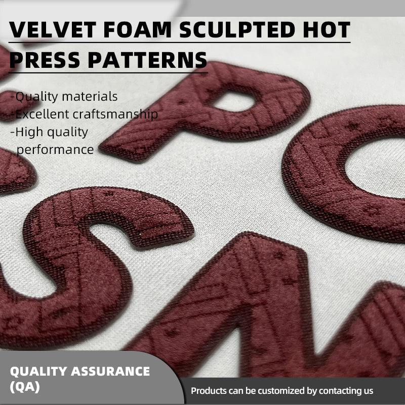 xiangqing Embossed Foam Hot-Pressed Patterns on Suede Fabric with Multi-Color Heat Transfer 3D Textures(Please consult customer service for pricing)